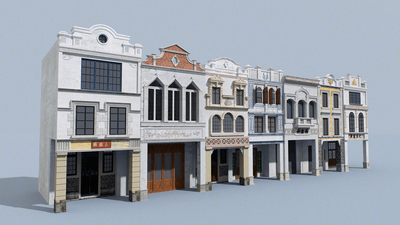 Arcade streets shophouse Building 