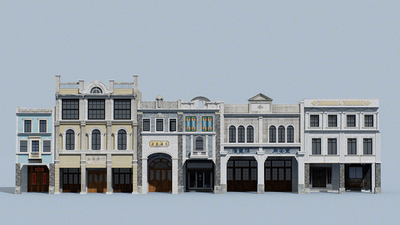 Arcade streets shophouse Building 