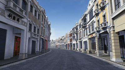 Arcade streets shophouse Building 