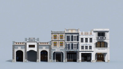 Arcade streets shophouse Building 