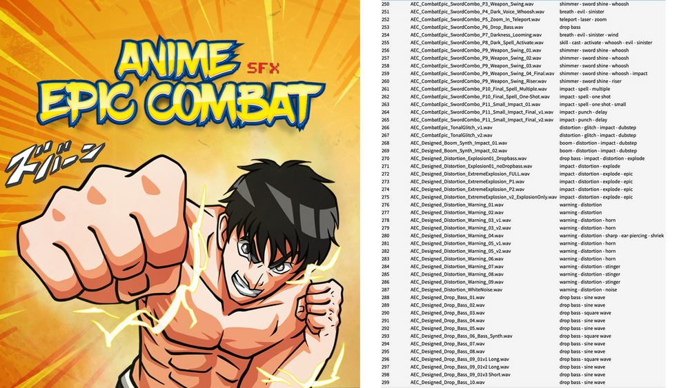 Anime Cinematic Combat Sound Effects Pack 