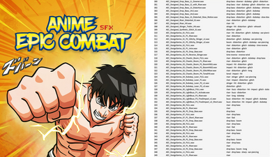 Anime Cinematic Combat Sound Effects Pack 