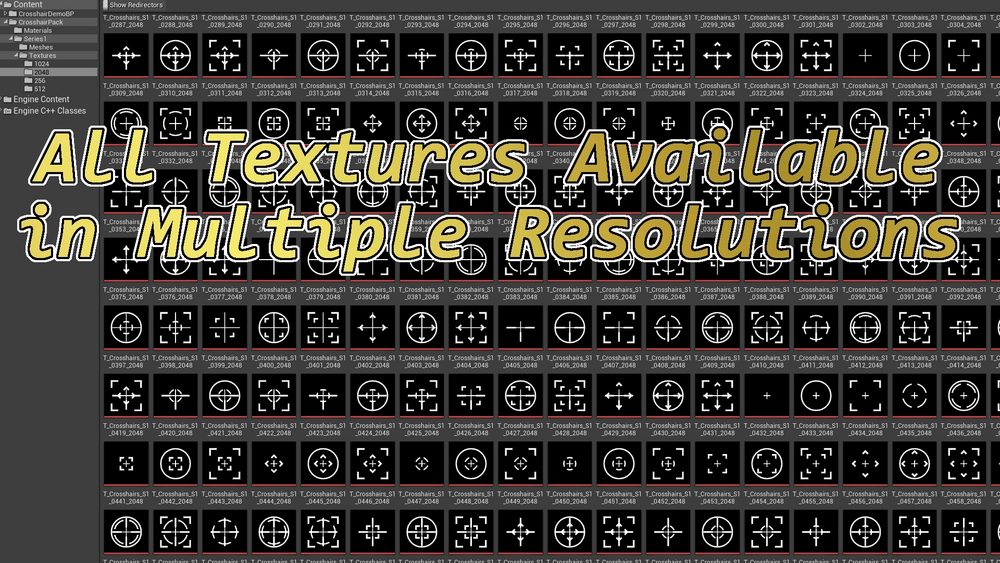 Hi-Res Crosshairs and Reticles 