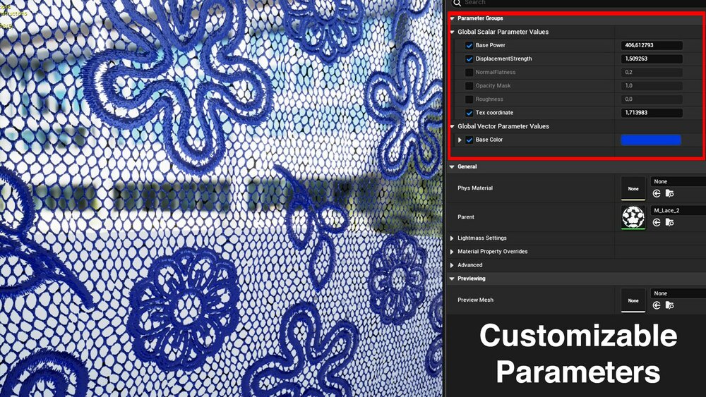 Lace Material Pack Realistic 4K 