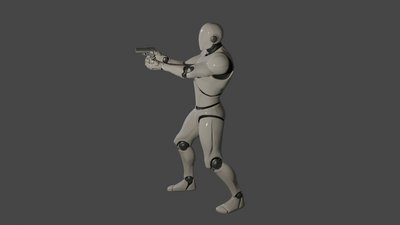 Modern Pistol With Third Person Animations 