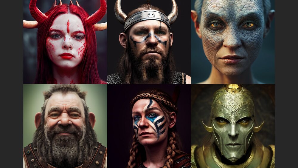 56 Fantasy Avatar Portraits 