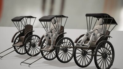 Human Wagon Rickshaw With Animations 