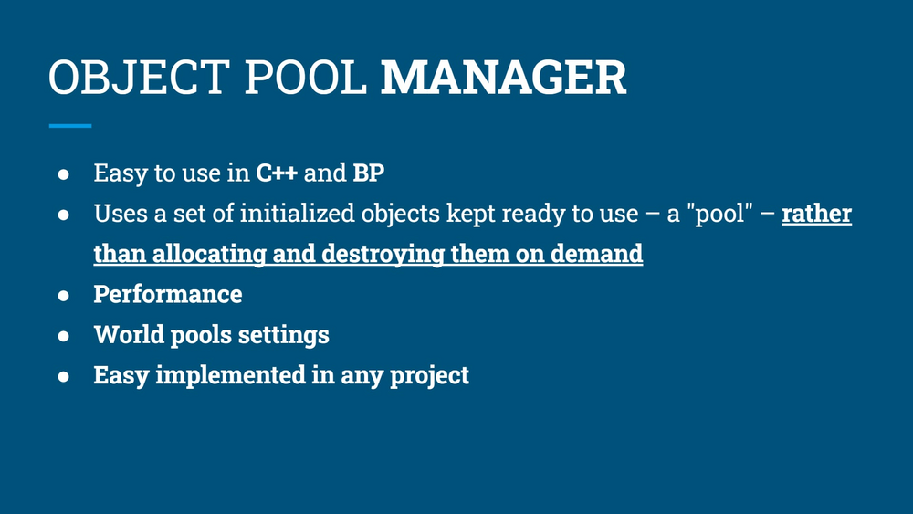 Object Pool Manager Plugin 