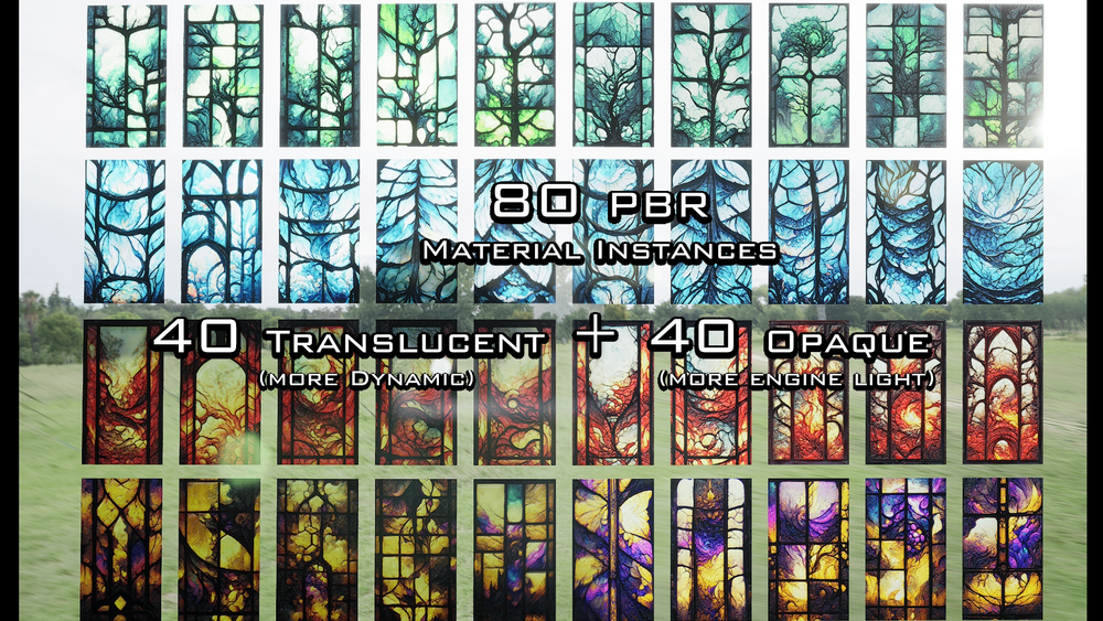 Sublime Stained Glass Materials: Pack 02 