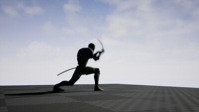 Japanese sword action 