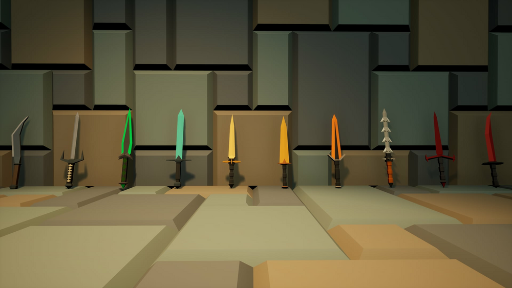 Low Poly - Shields And Weapons 