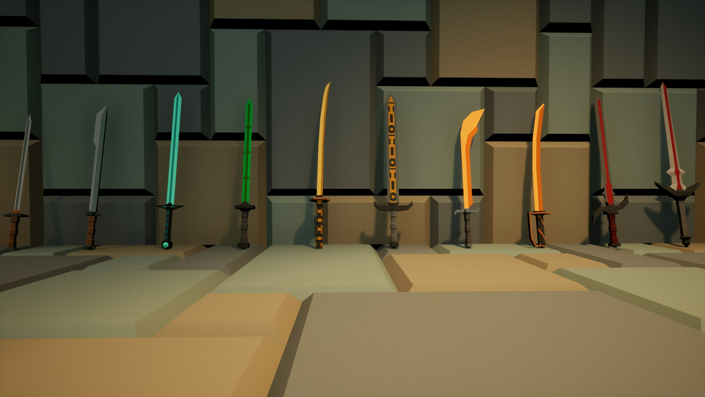 Low Poly - Shields And Weapons 