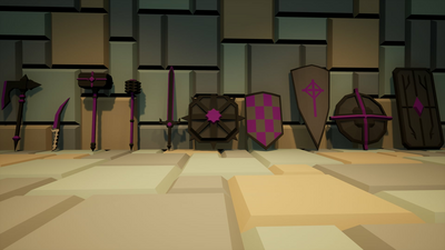 Low Poly - Shields And Weapons 