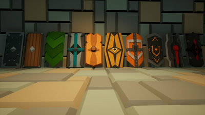 Low Poly - Shields And Weapons 