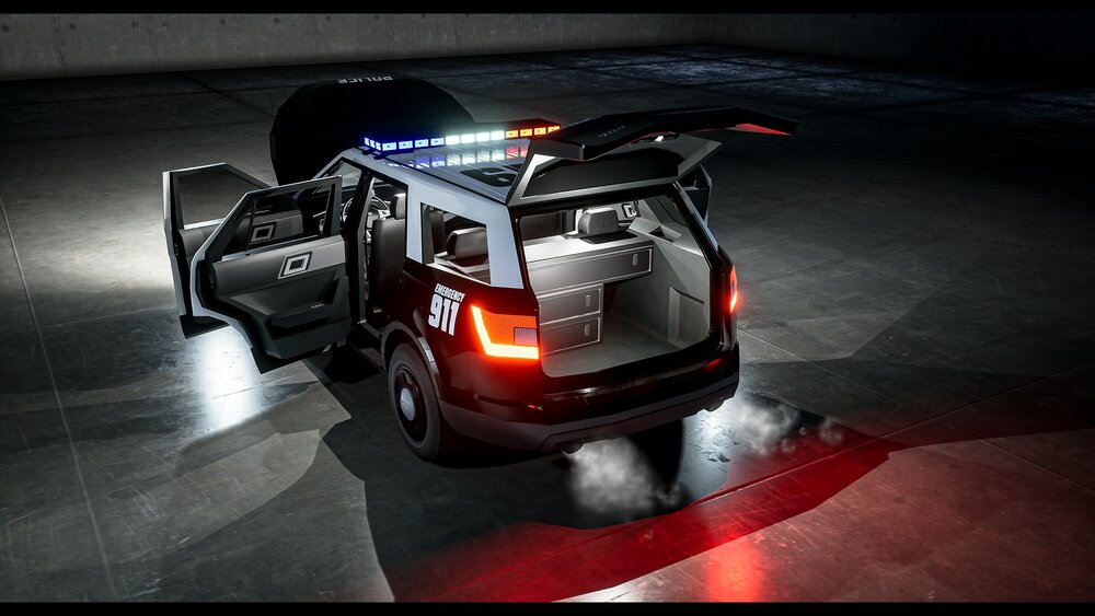 Drivable Police Car SUV 