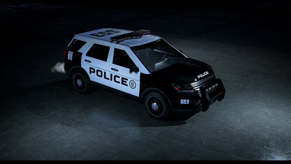 Drivable Police Car SUV 