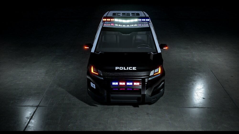 Drivable Police Car SUV 