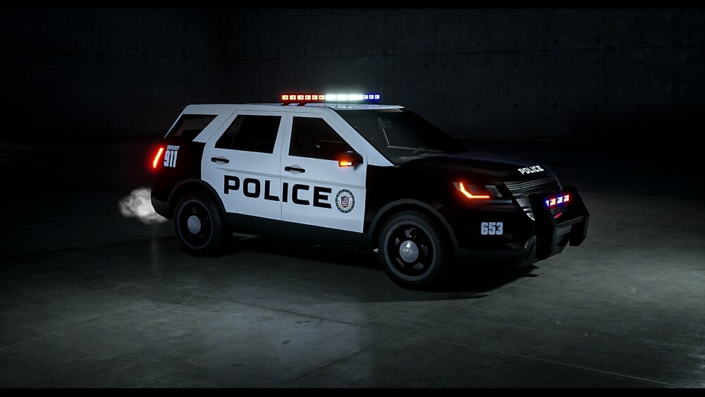 Drivable Police Car SUV 