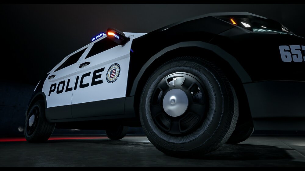 Drivable Police Car SUV 