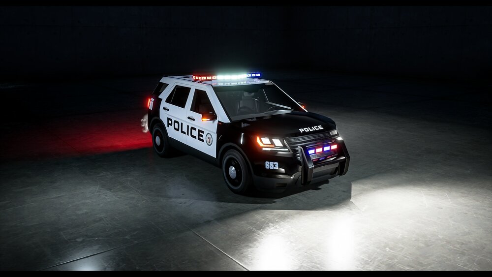 Drivable Police Car SUV 