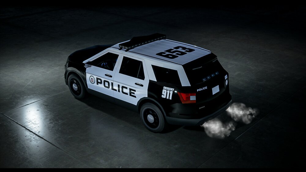 Drivable Police Car SUV 