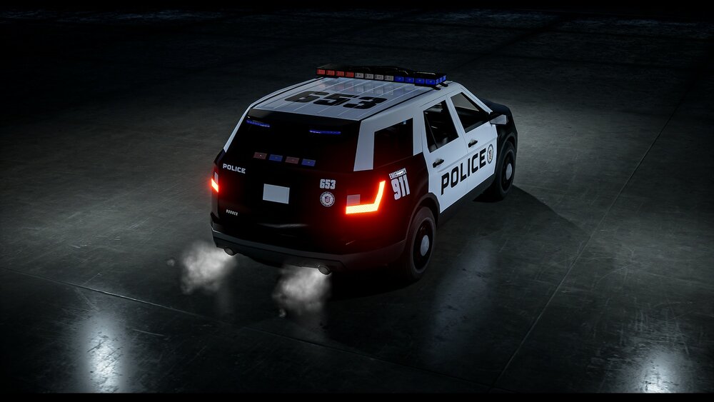 Drivable Police Car SUV 