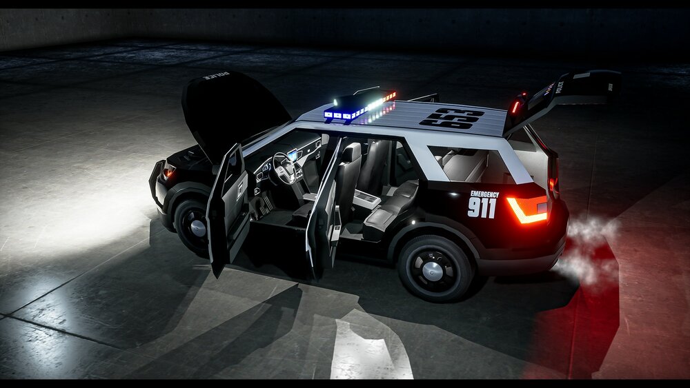 Drivable Police Car SUV 