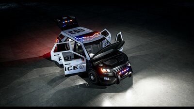 Drivable Police Car SUV 