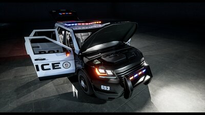 Drivable Police Car SUV 