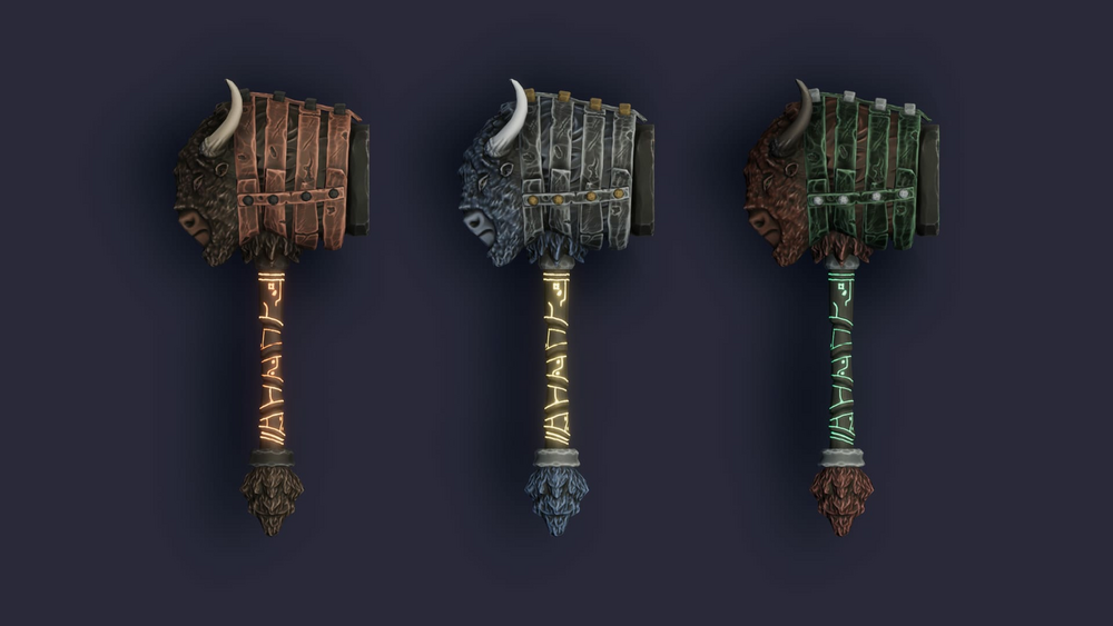 Stylized Maces & Hammers - RPG Weapons 