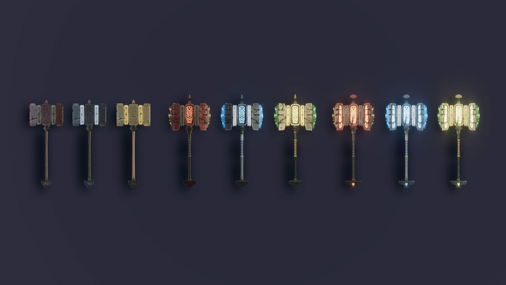 Stylized Maces & Hammers - RPG Weapons 