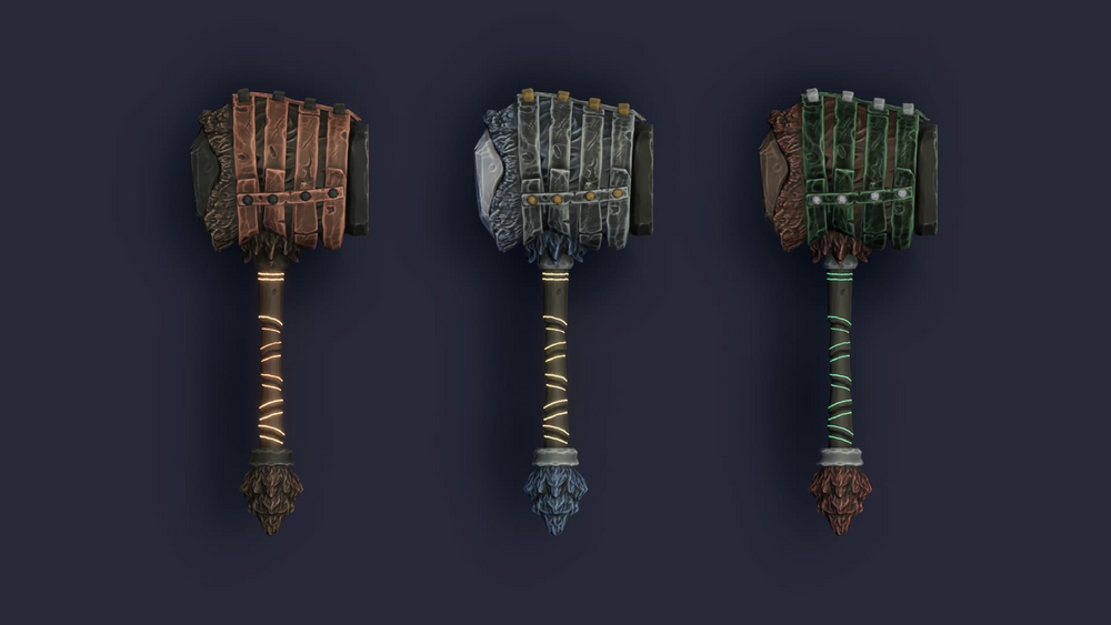 Stylized Maces & Hammers - RPG Weapons 