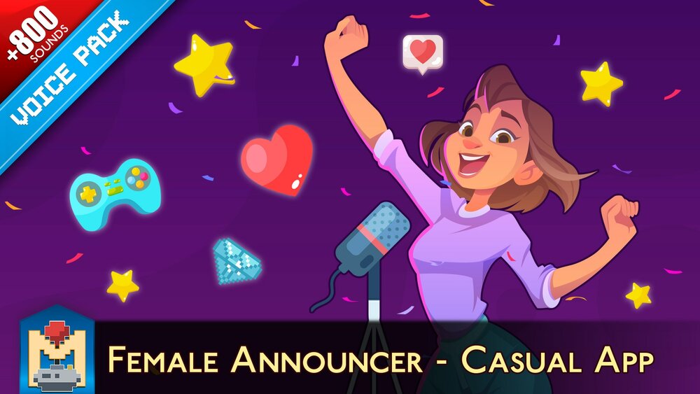 Casual App Female Voice Announcer 