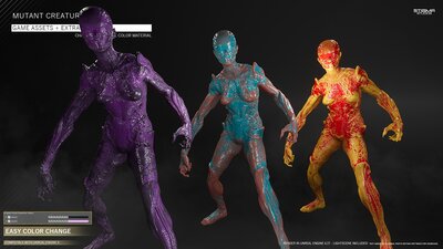 Mutant Creature Bundle 01 - Game Assets + Extra 