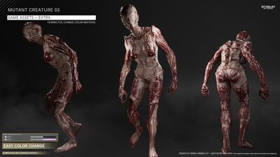 Mutant Creature Bundle 01 - Game Assets + Extra 