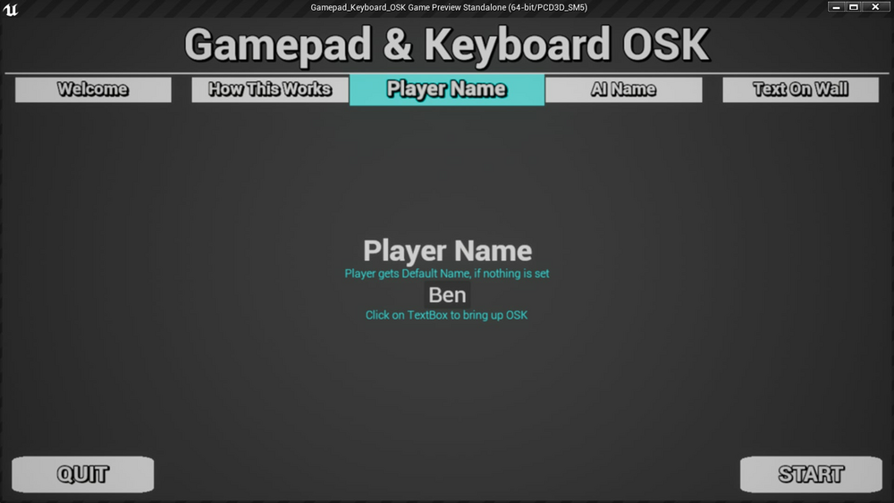 Gamepad Keyboard OSK 