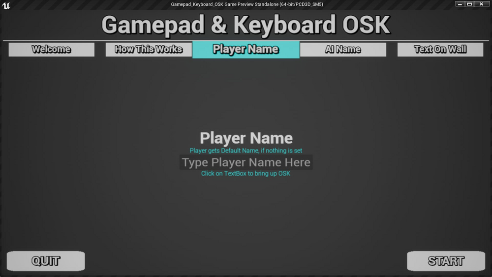 Gamepad Keyboard OSK 