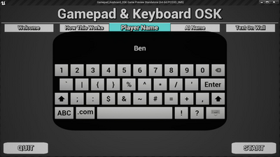 Gamepad Keyboard OSK 