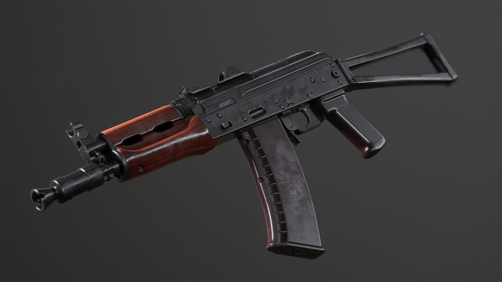 Animated AKS74U Assault Rifle FPS Weapons Pack 