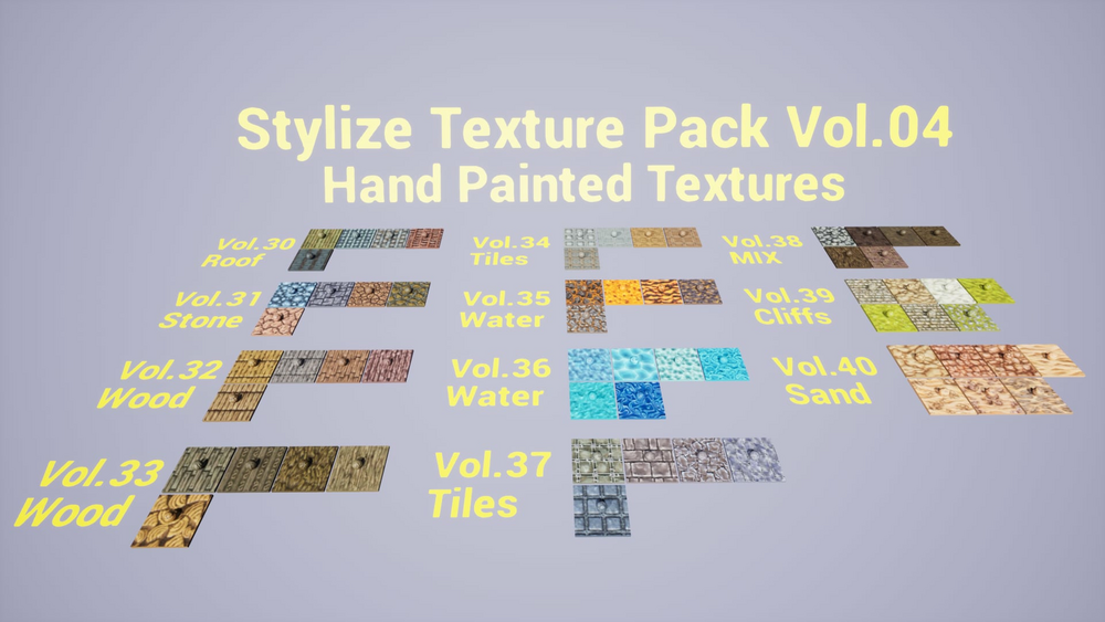 Stylized Texture Pack - VOL.04 Hand Painted Textures 