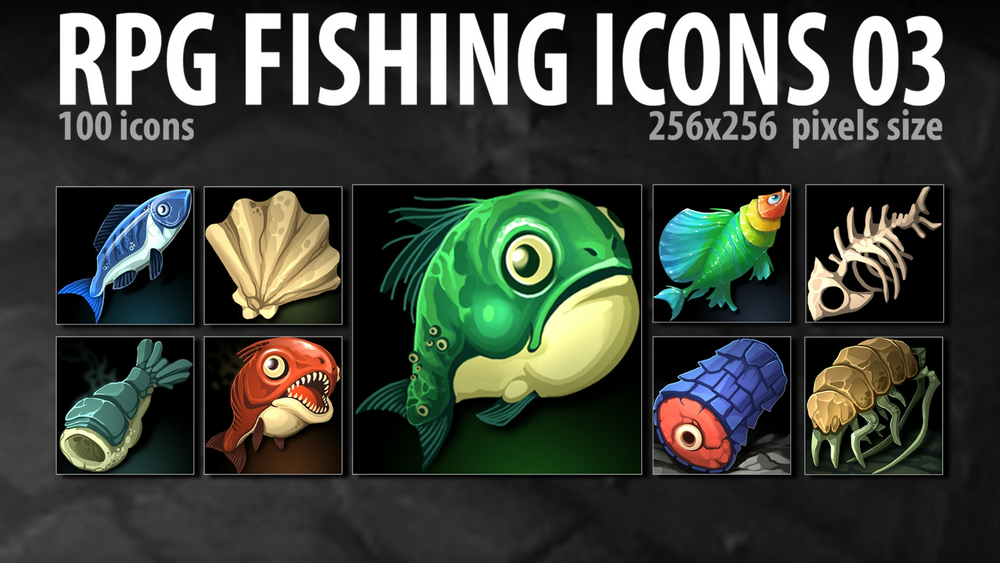 RPG Fishing Icons 02 