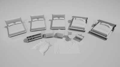 Arch Viz VOL.1 - Bedroom and Bathroom Furniture 