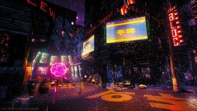 Cyberpunk FX Pack 2 - Neon Panels and Screens 