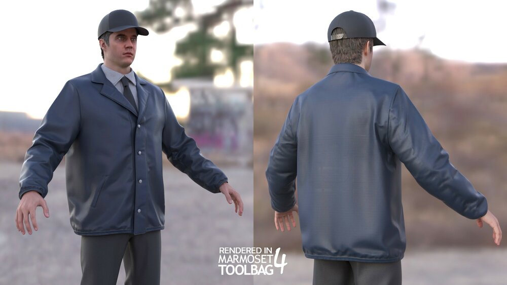 Man - Agent Outfit - Modular - Rigged 