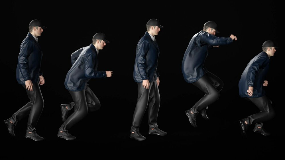 Man - Agent Outfit - Modular - Rigged 