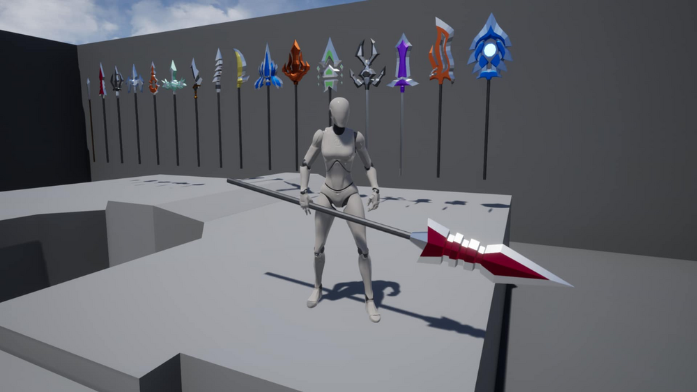 Low Poly Fantasy Spears Pack 1 