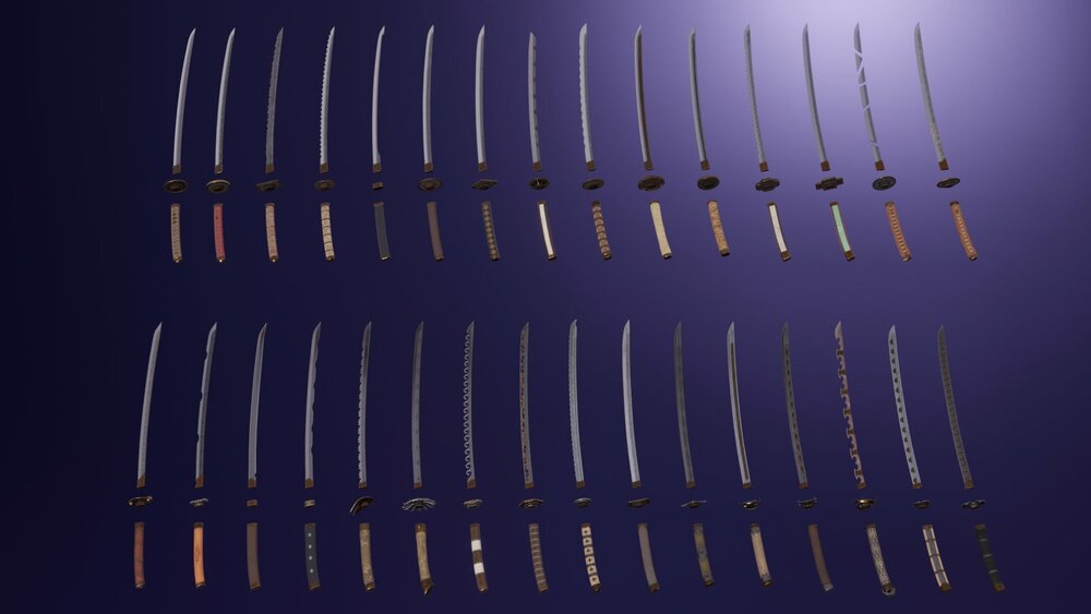 Modular set of katanas 