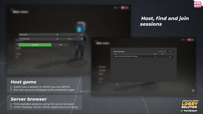 Multiplayer Blueprint Lobby Solution - Template - By Kekdot 