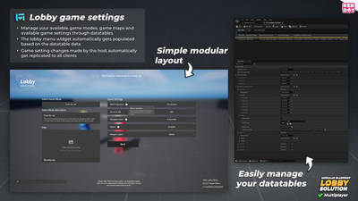 Multiplayer Blueprint Lobby Solution - Template - By Kekdot 