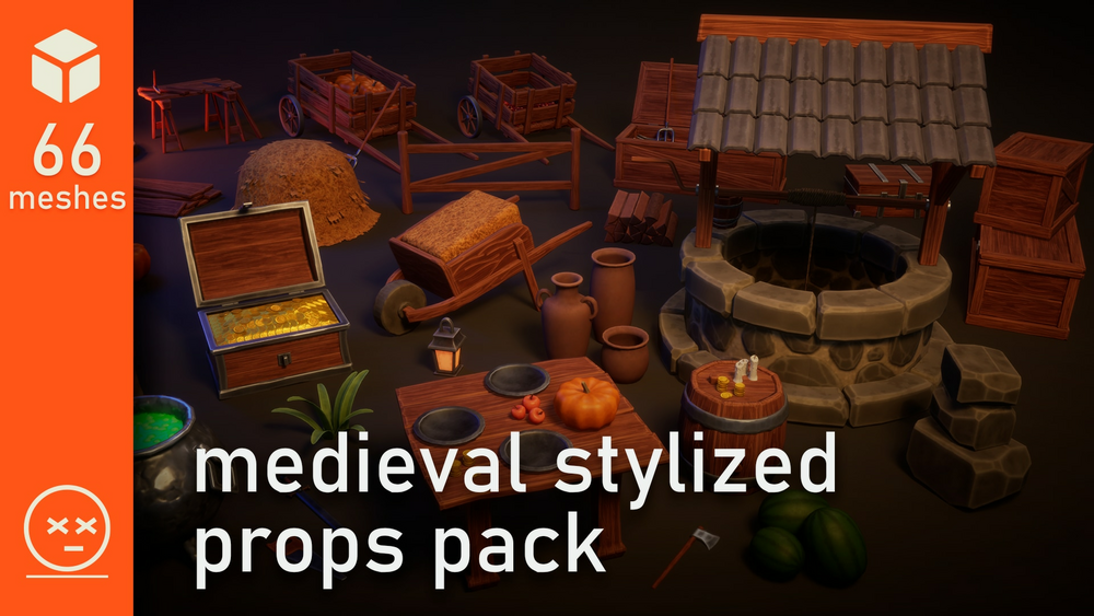 Medieval Stylized 3D Props 